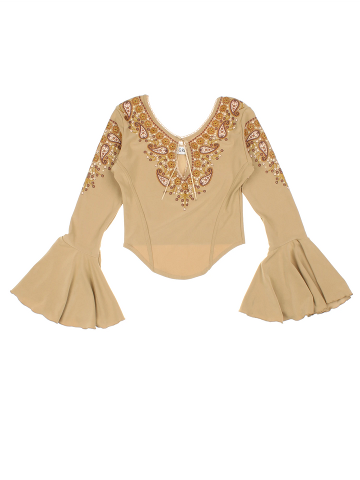 Y2K Flute Sleeve Top (Size XXS)