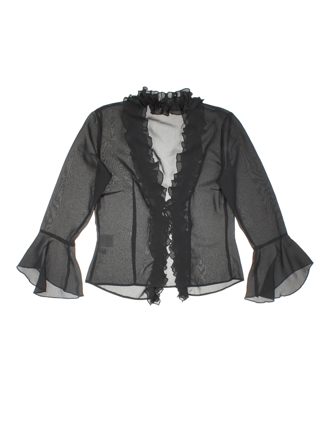 Y2K Mesh Ruffle Top (Size S)