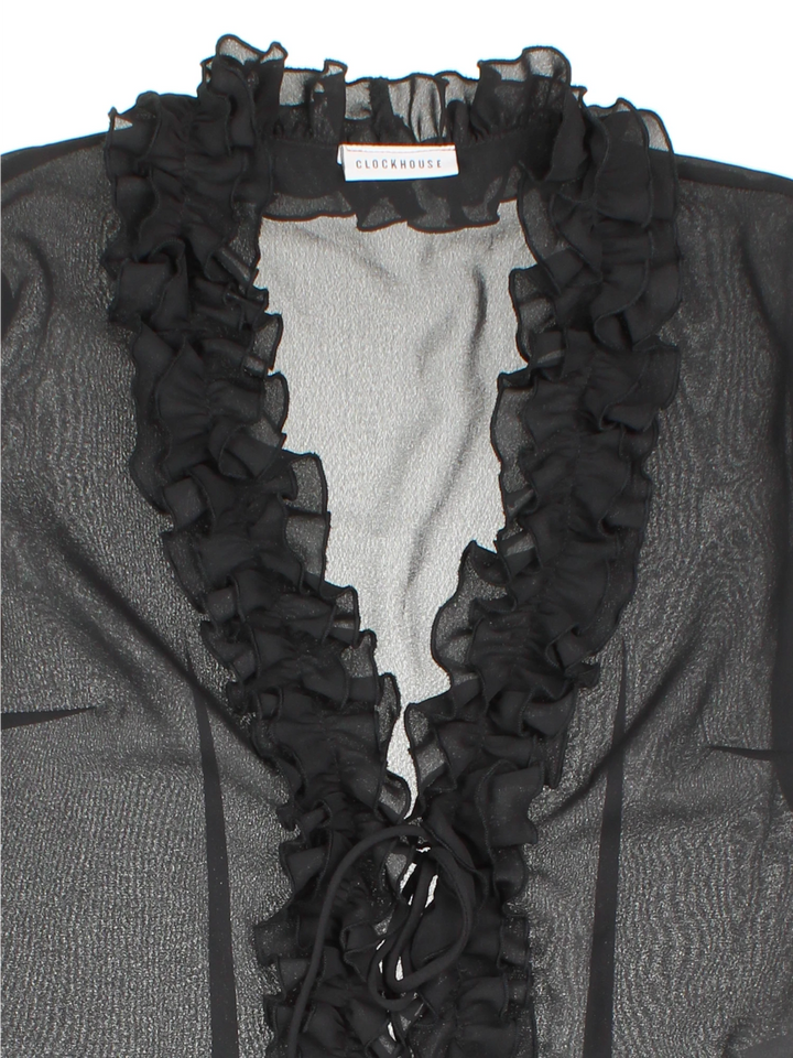 Y2K Mesh Ruffle Top (Size S)