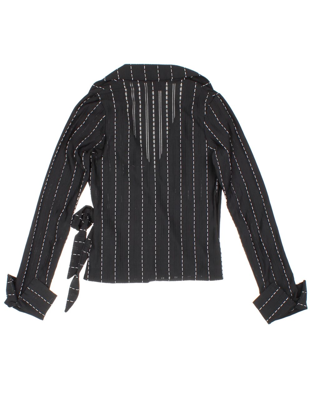 Y2K Pinstripe Shirt (Size XS) - VintageFolk