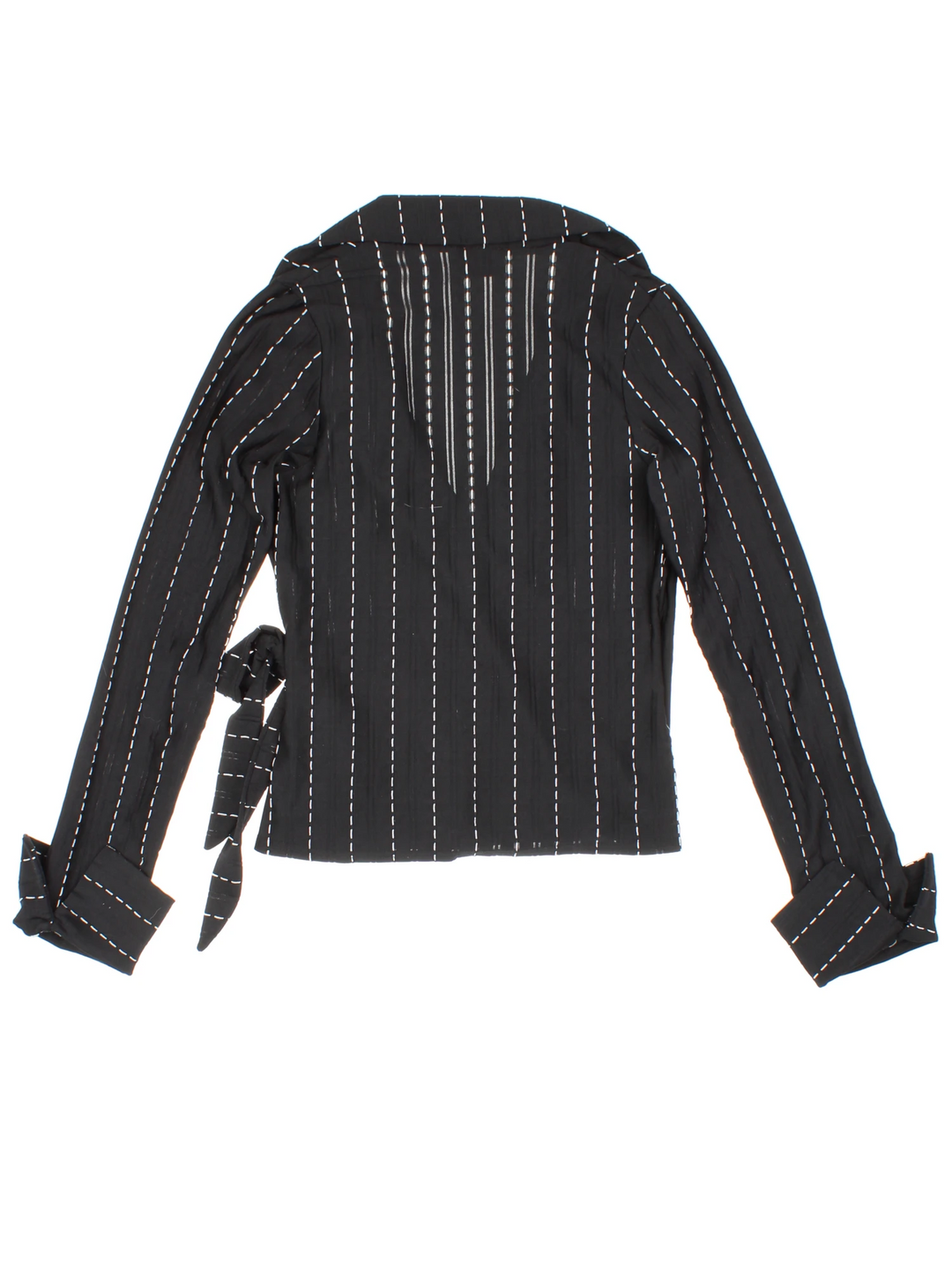 Y2K Pinstripe Shirt (Size XS) - VintageFolk