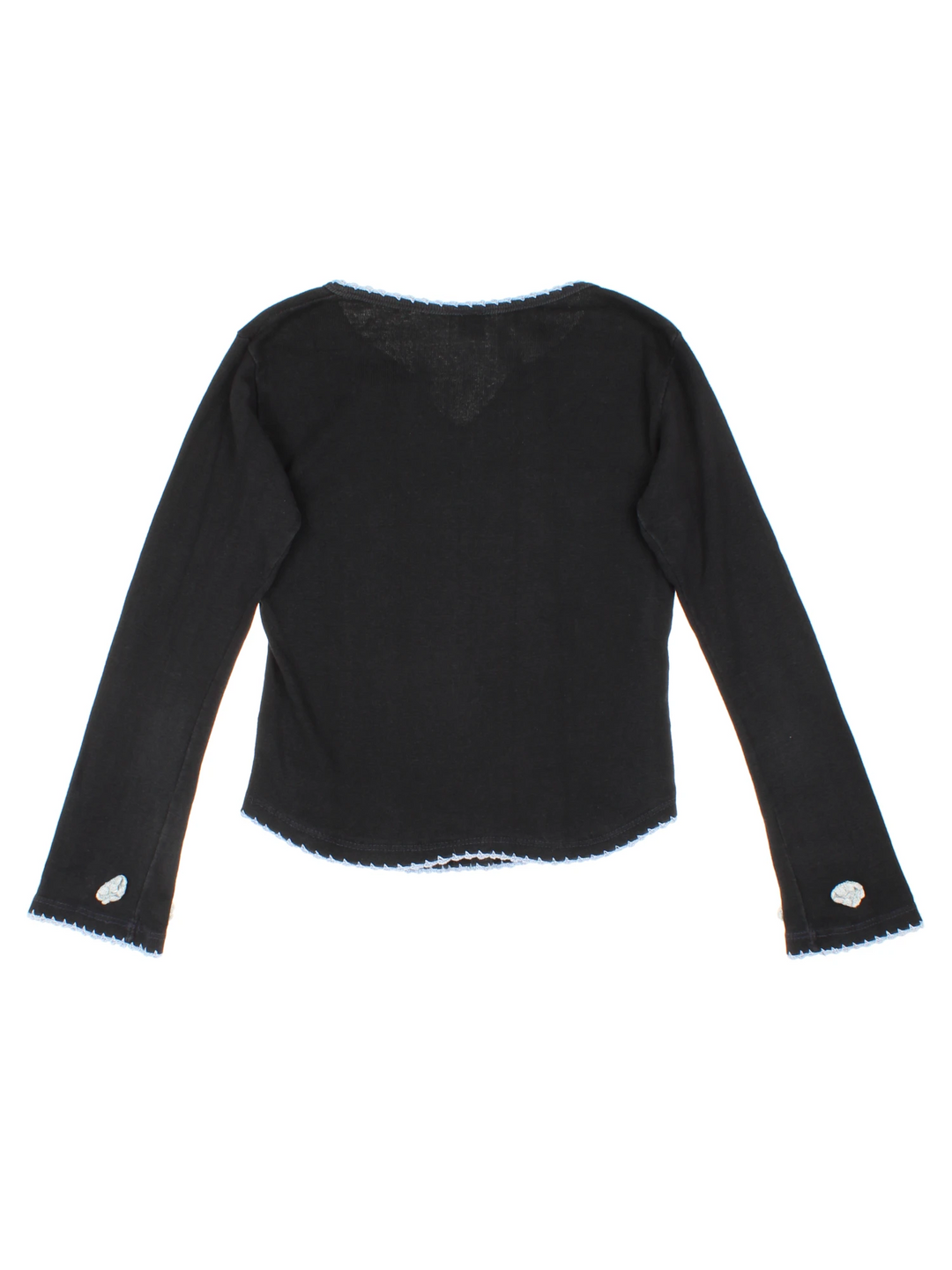 Y2K Applique Floral Top (Size XS)