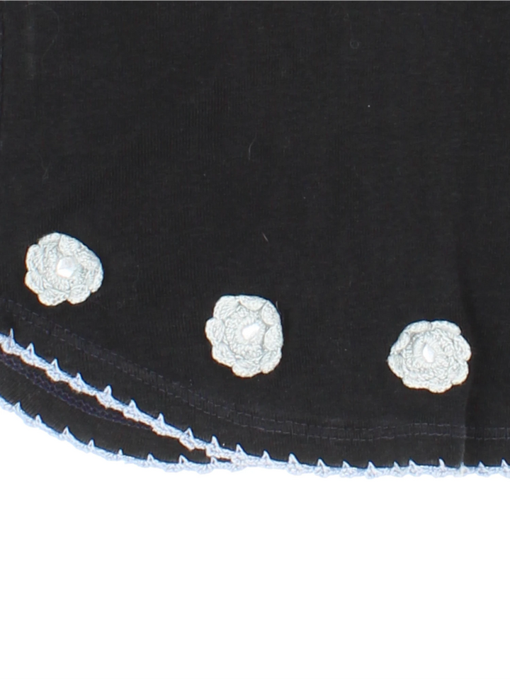 Y2K Applique Floral Top (Size XS)