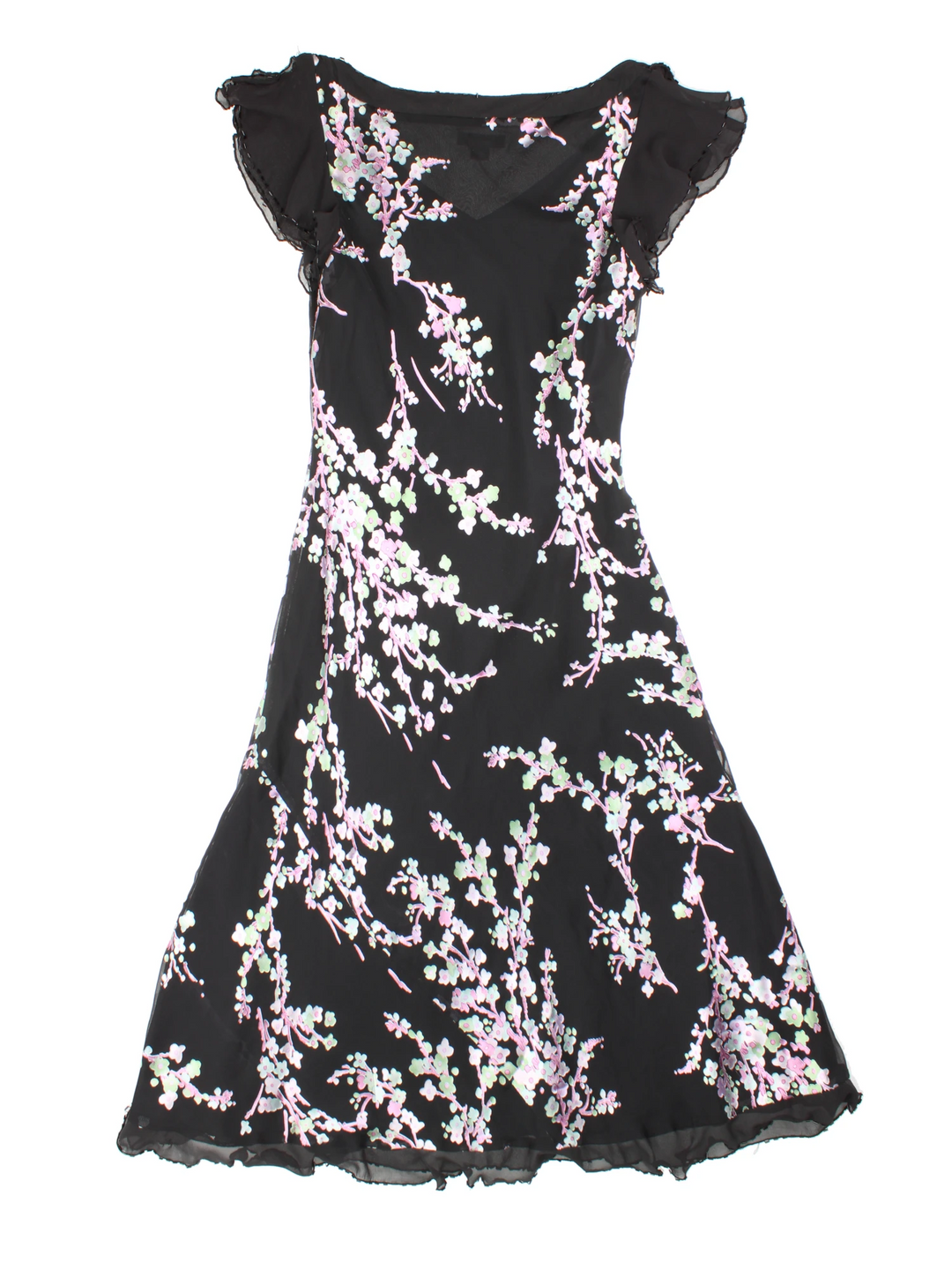 Y2K Monsoon Floral Midi Dress (Size L)