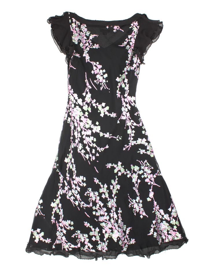 Y2K Monsoon Floral Midi Dress (Size L)