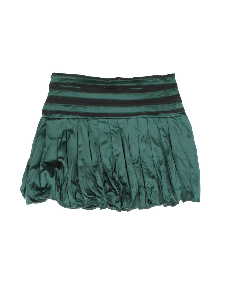 Y2K Satin Puffball Skirt (Size L)