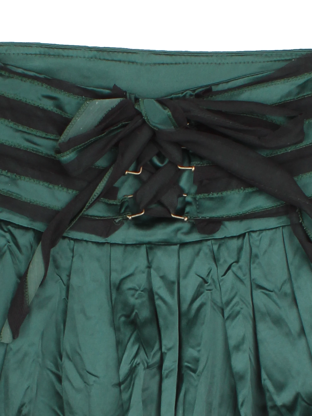 Y2K Satin Puffball Skirt (Size L)