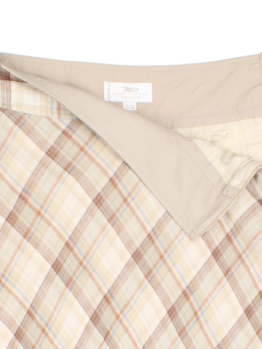 Y2K Checked Midi Skirt (Size L)