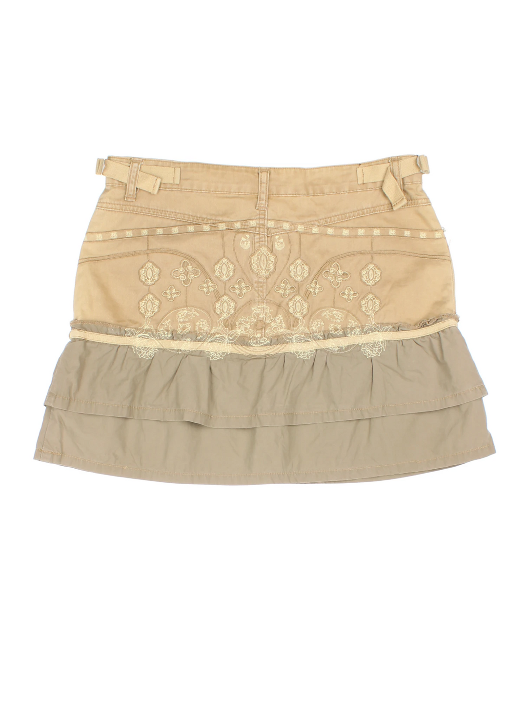 Y2K Embroidered Mini Skirt (Size XL)