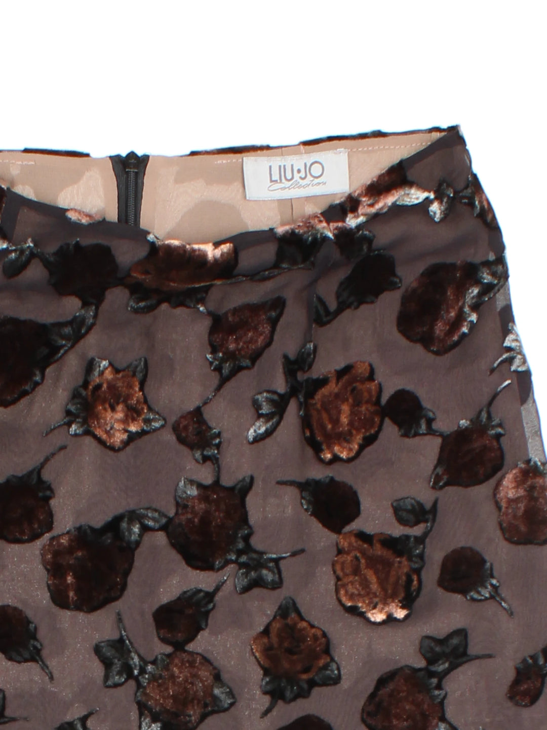 90's Sheer Floral Mini Skirt (Size M)