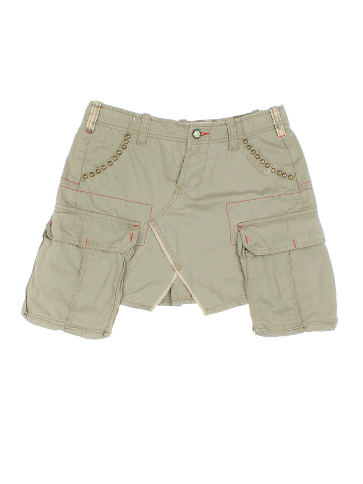 Y2K Cargo Mini Skirt (Size L)