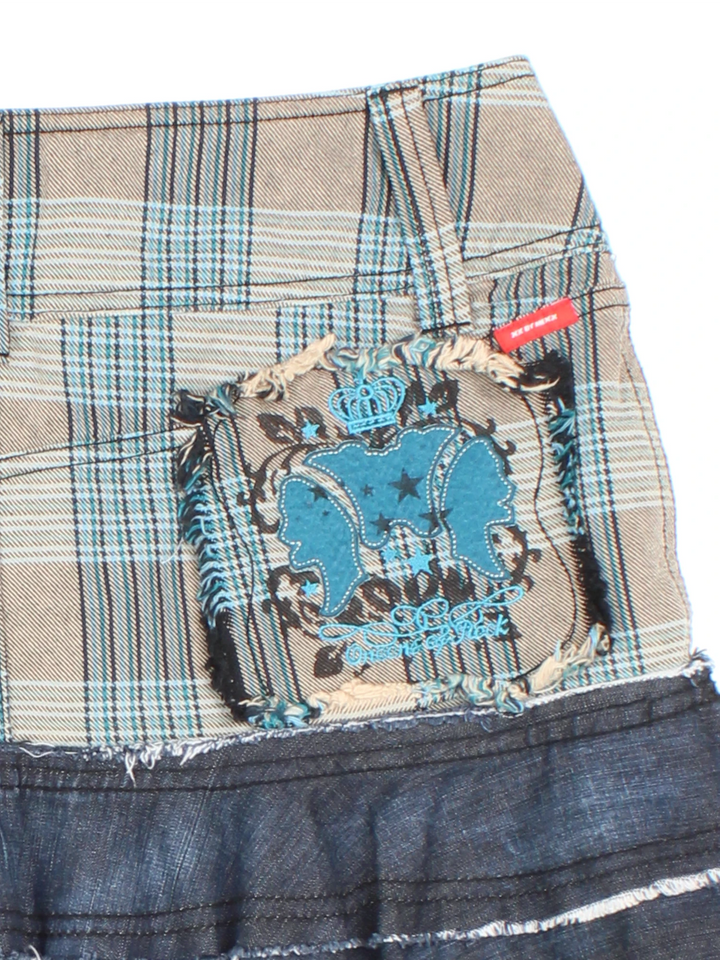 Y2K Checked Mini Skirt (Size XL)