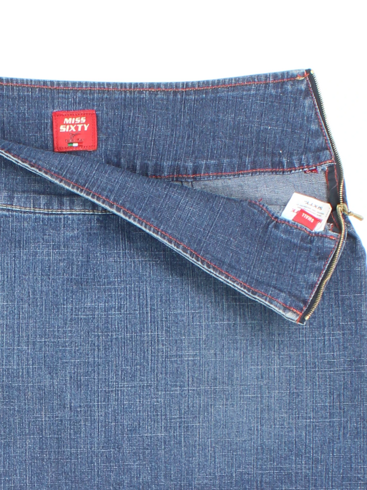 Y2K Miss Sixty Denim Mini Skirt (Size M)
