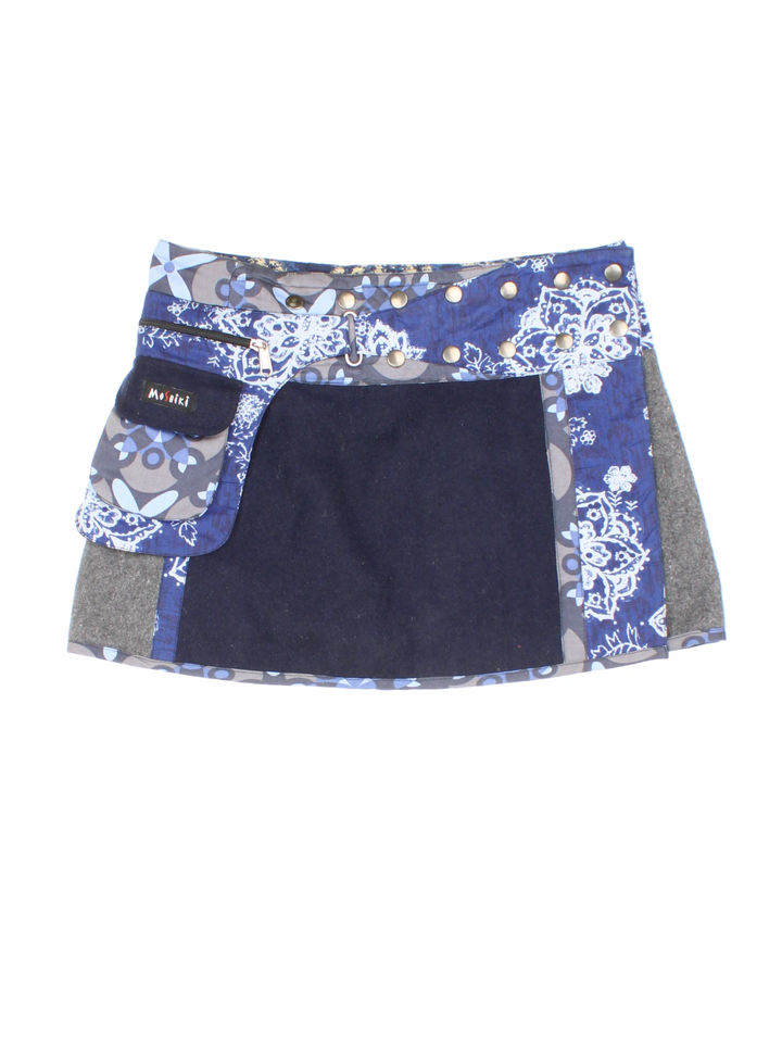 Y2K Moshiki Festival Wrap Mini Skirt (Size XL)