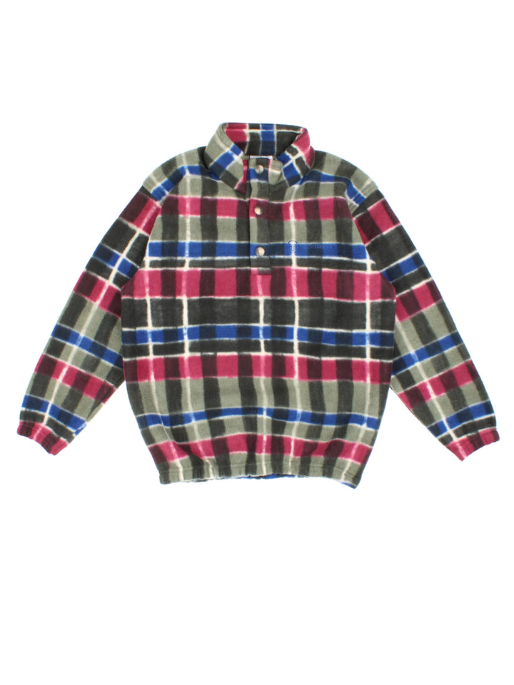 90's Sergio Tacchini Checked Pullover Fleece (Size S)