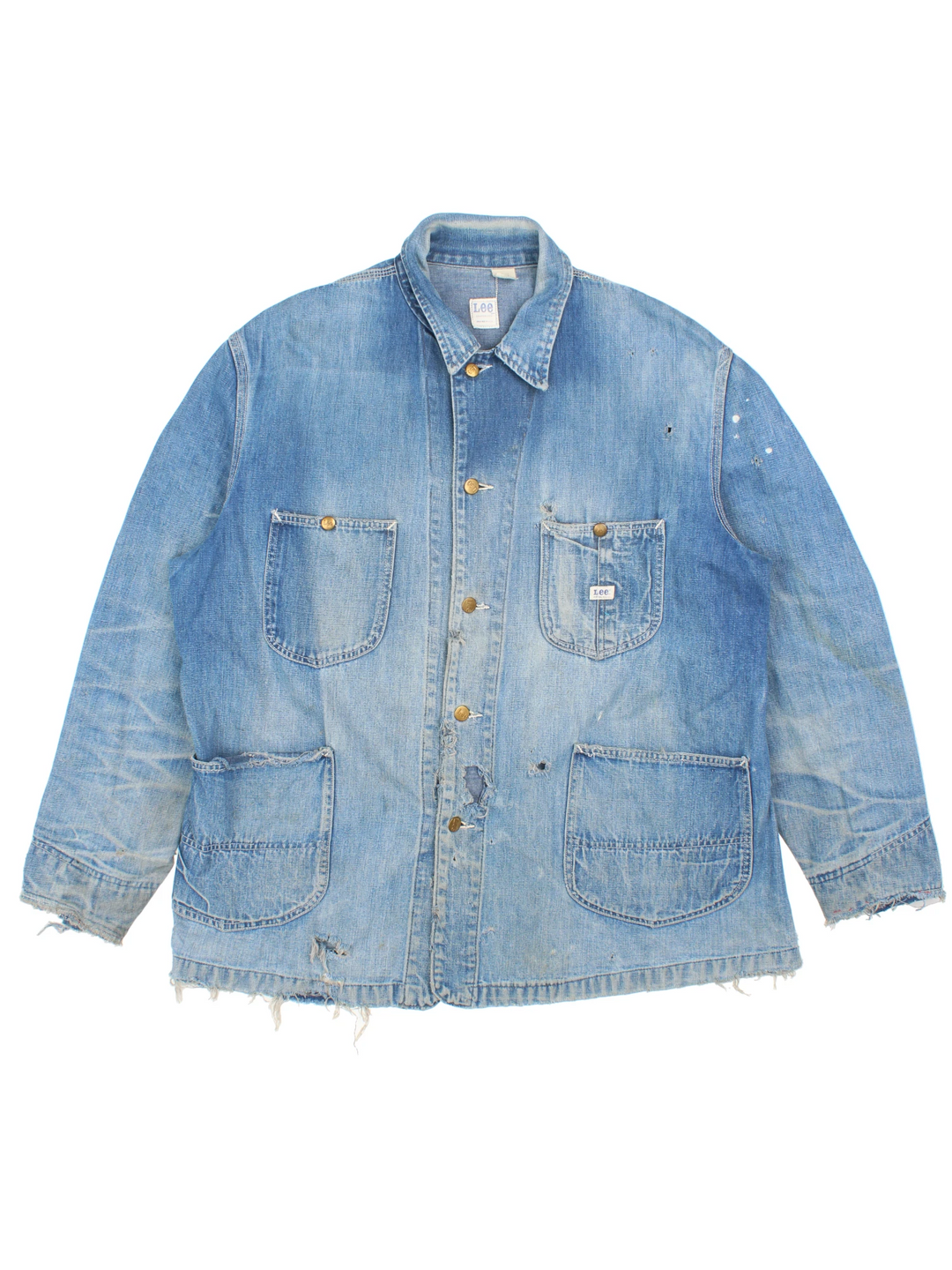 60s Lee 91-J Jelt Denim Chore Jacket (Size XL) – VintageFolk 60s Lee 91-J Jelt Denim Chore Jacket (Size XL) – VintageFolk