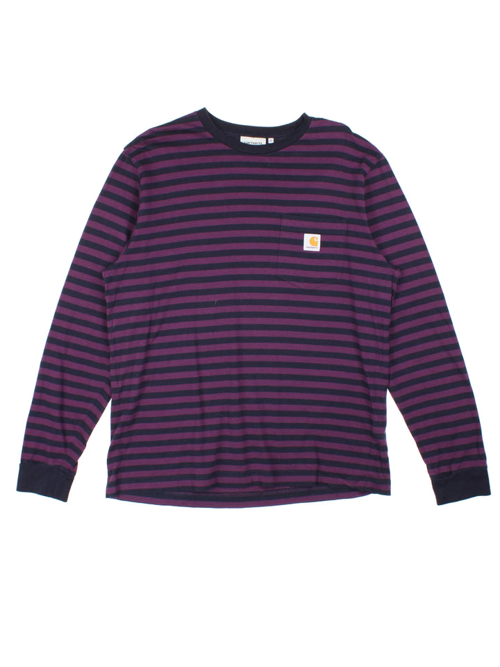 Carhartt WIP Striped Long Sleeve T-Shirt (Size XL)