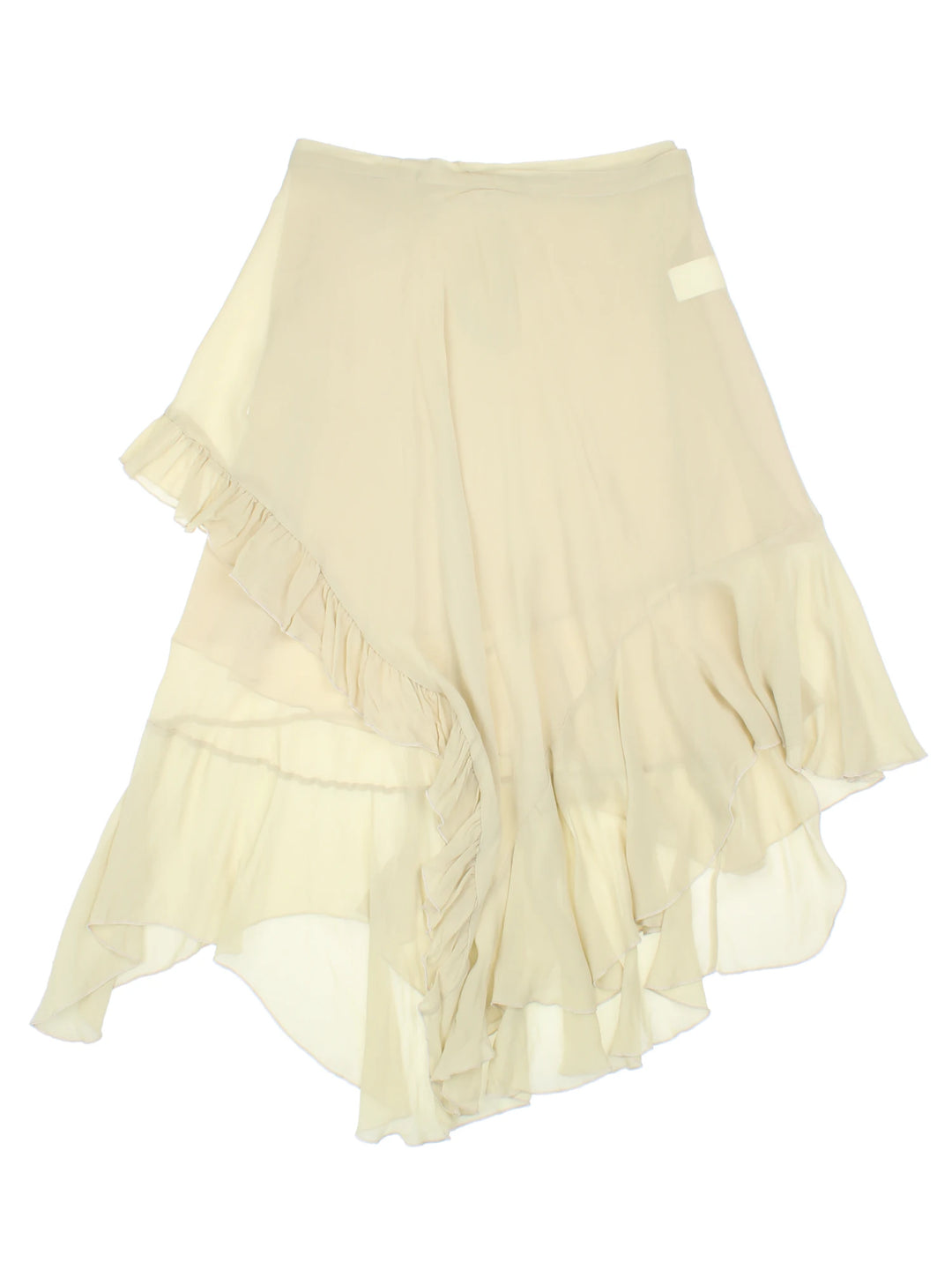 Y2K Ruffle Layered Midi Skirt (Size XXS)