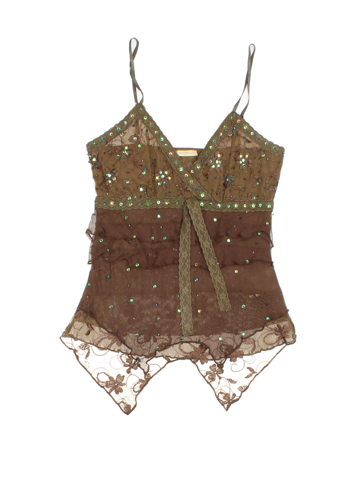 Y2K Embellished Cami (Size XXS)
