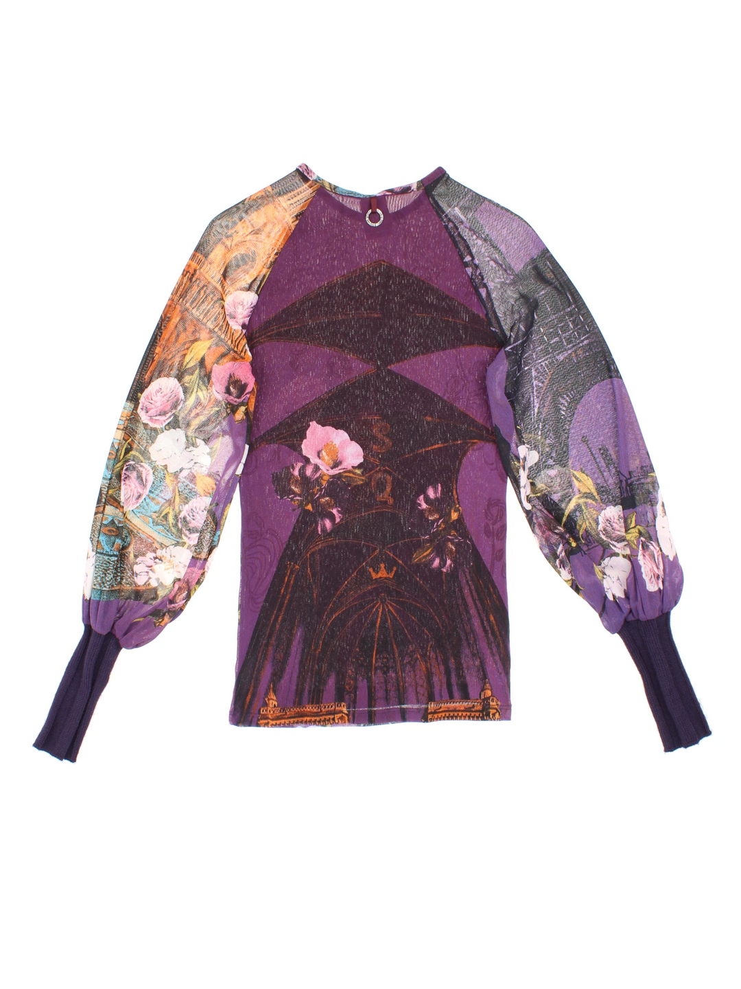 Y2K Save The Queen Graphic Mesh Top (Size XXS)