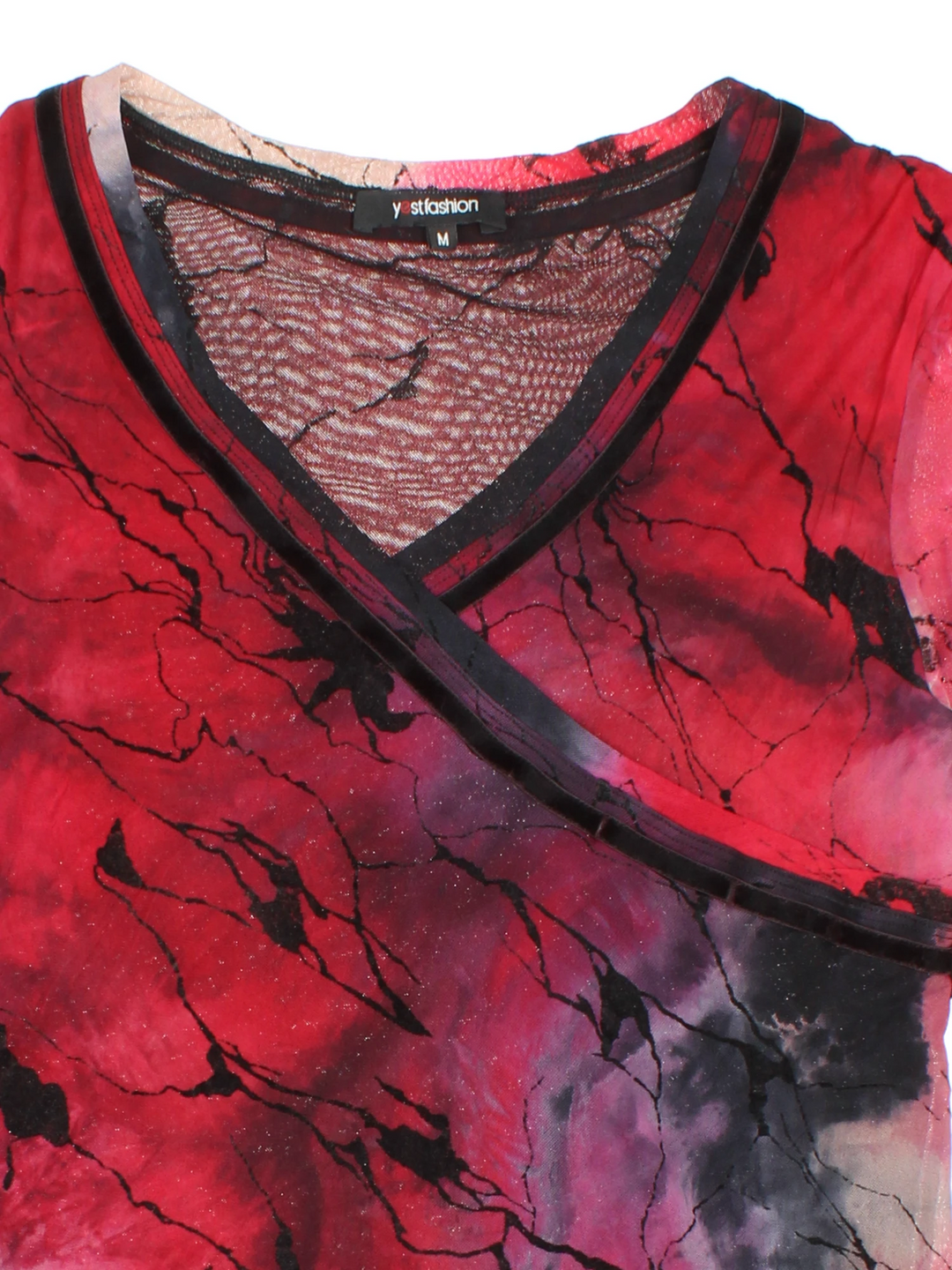 Y2K Sheer Long Sleeve Top (Size XS)