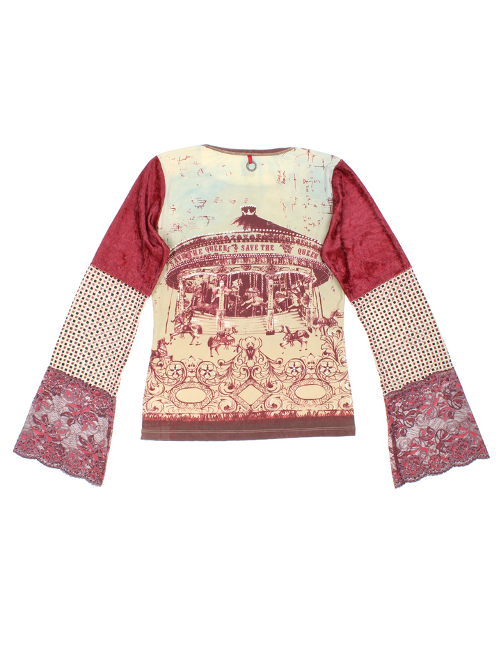 Y2K Save The Queen Top (Size S)