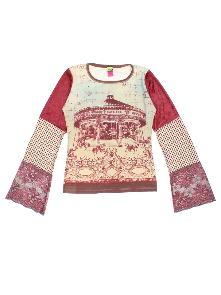 Y2K Save The Queen Top (Size S)