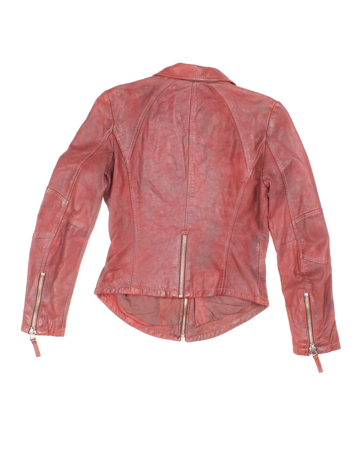 Y2K Gipsy Leather Biker Jacket (Size XS)