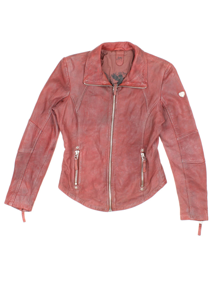 Y2K Gipsy Leather Biker Jacket (Size XS)