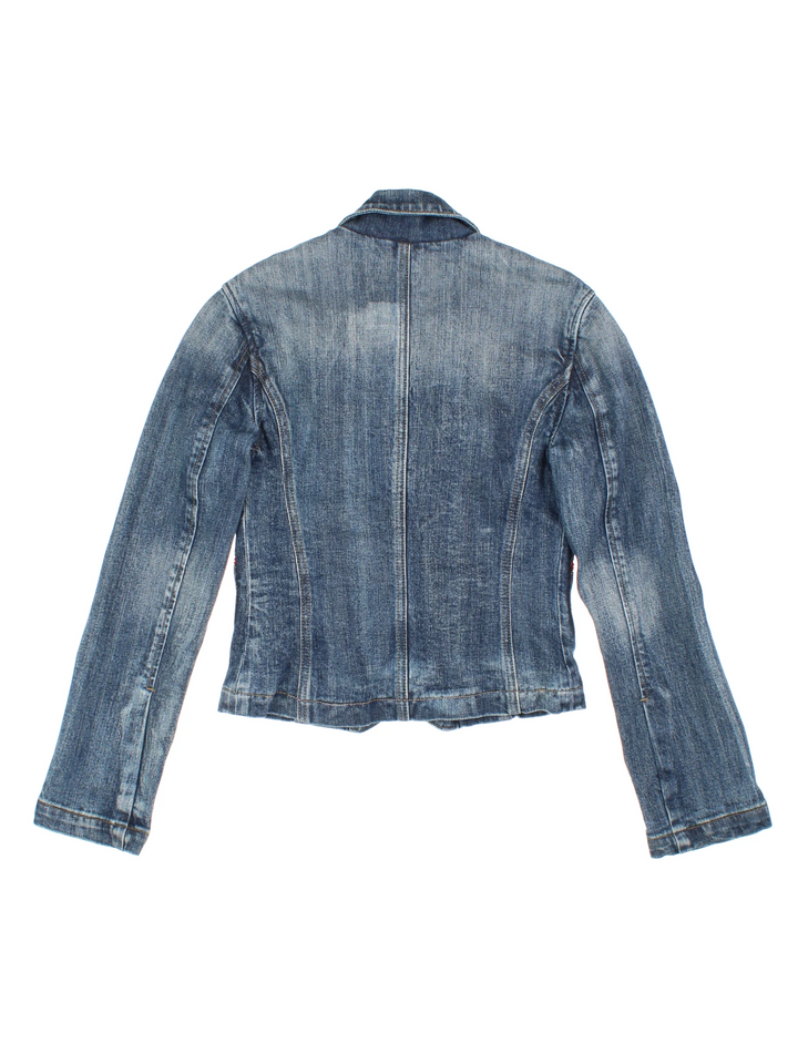 Y2K Denim Blazer (Size XXS)