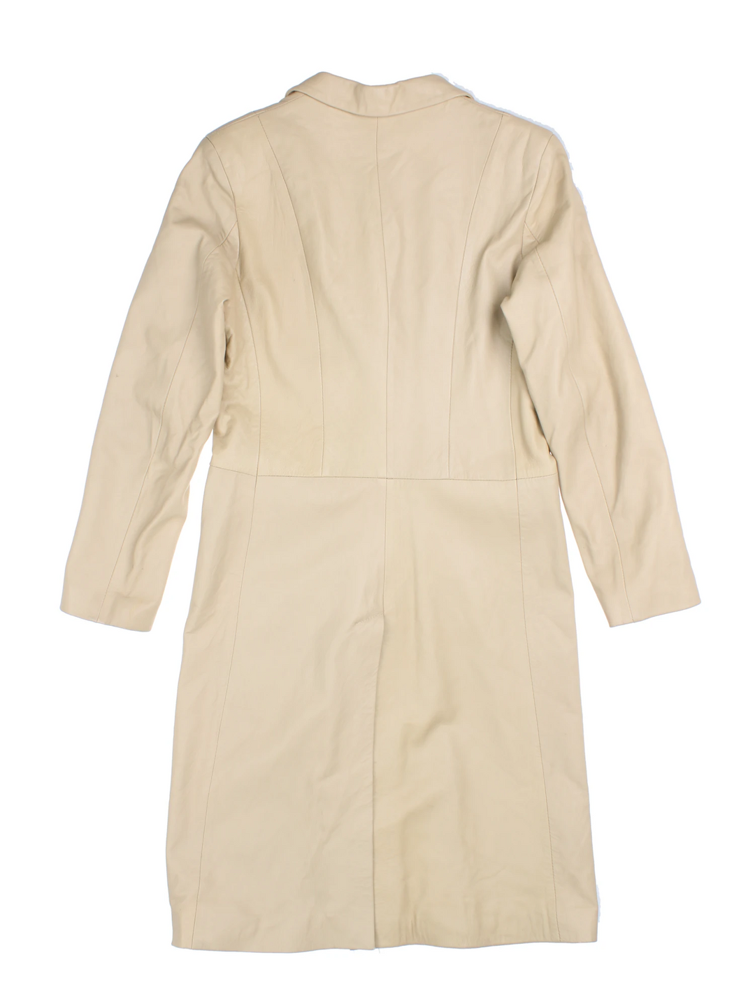 Vintage Leather Trench Coat (Size XS)