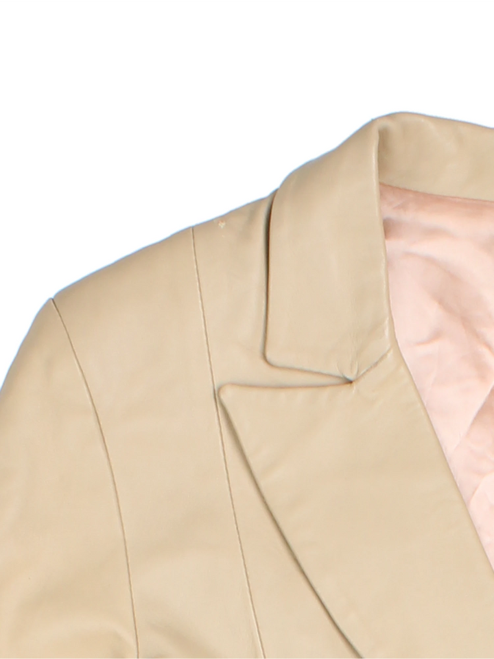 Vintage Leather Trench Coat (Size XS)