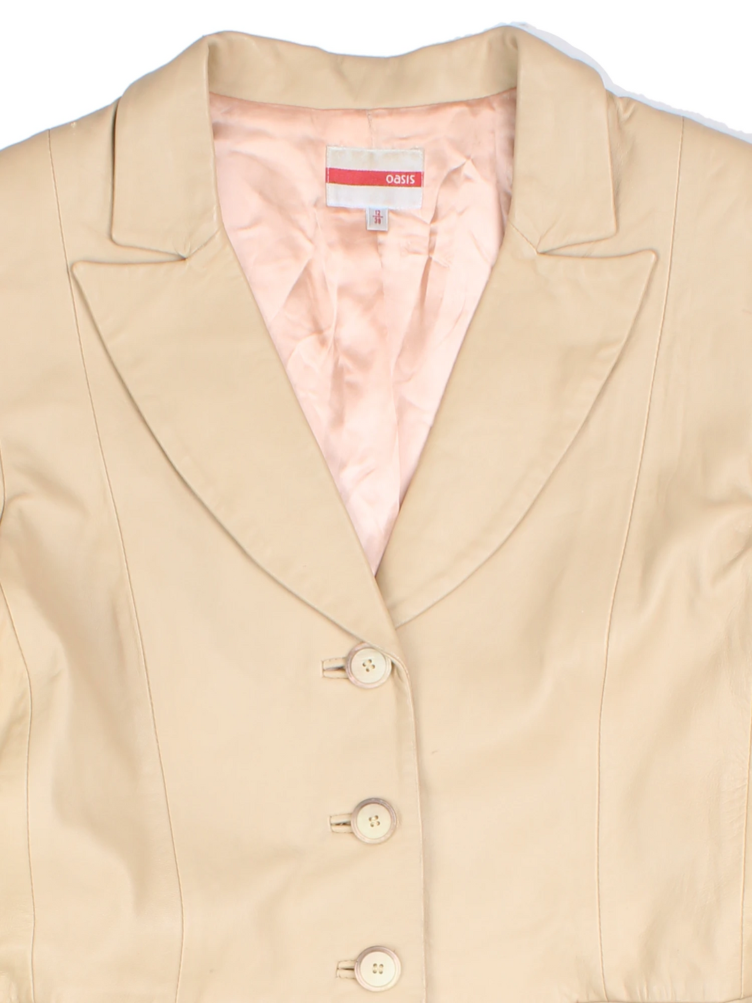 Vintage Leather Trench Coat (Size XS)