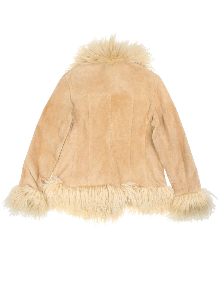 Y2K Monsoon Mongolian Fur Afghan Coat (Size M)