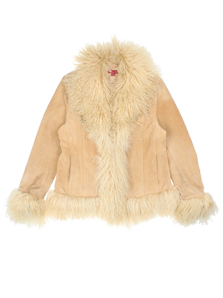 Y2K Monsoon Mongolian Fur Afghan Coat (Size M)