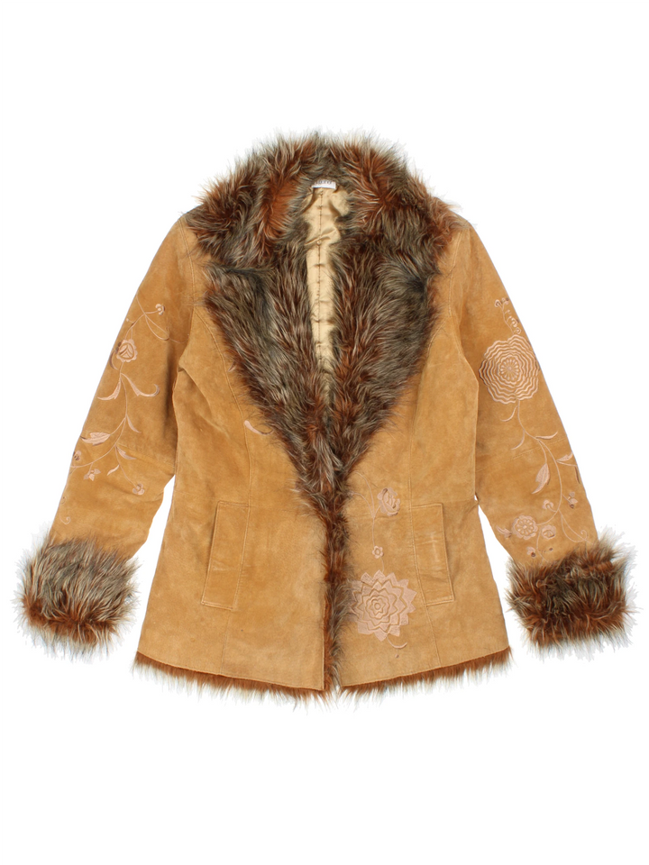 Y2K Embroidered Afghan Coat (Size S)