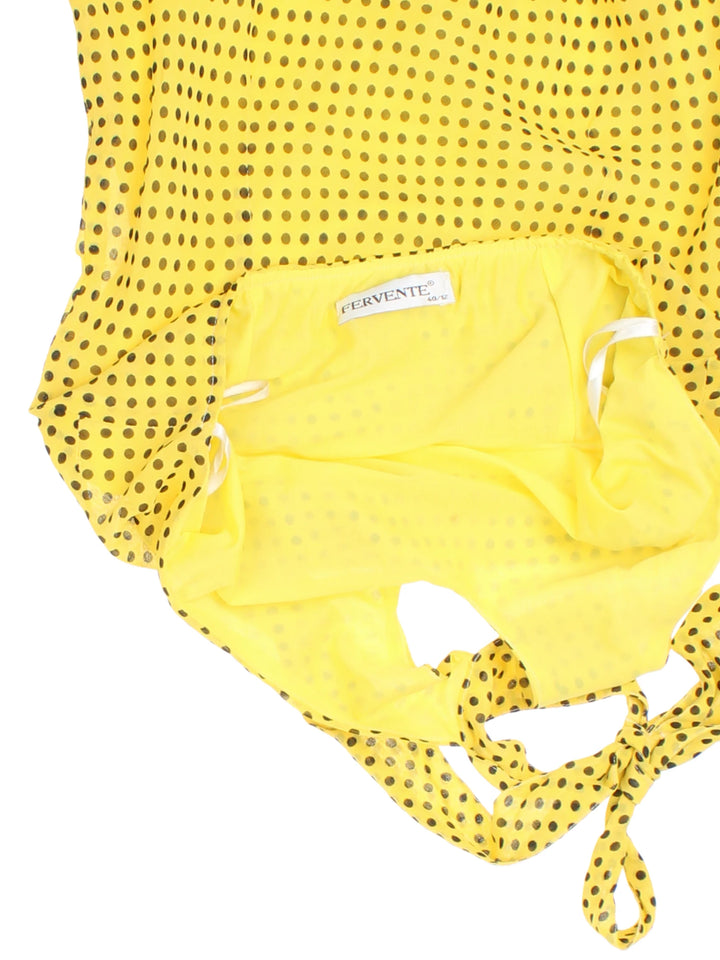 Y2K Polka Dot Midi Dress (Size XXS)