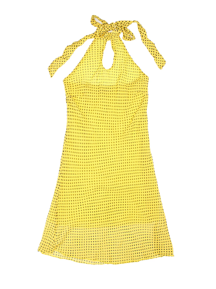 Y2K Polka Dot Midi Dress (Size XXS)