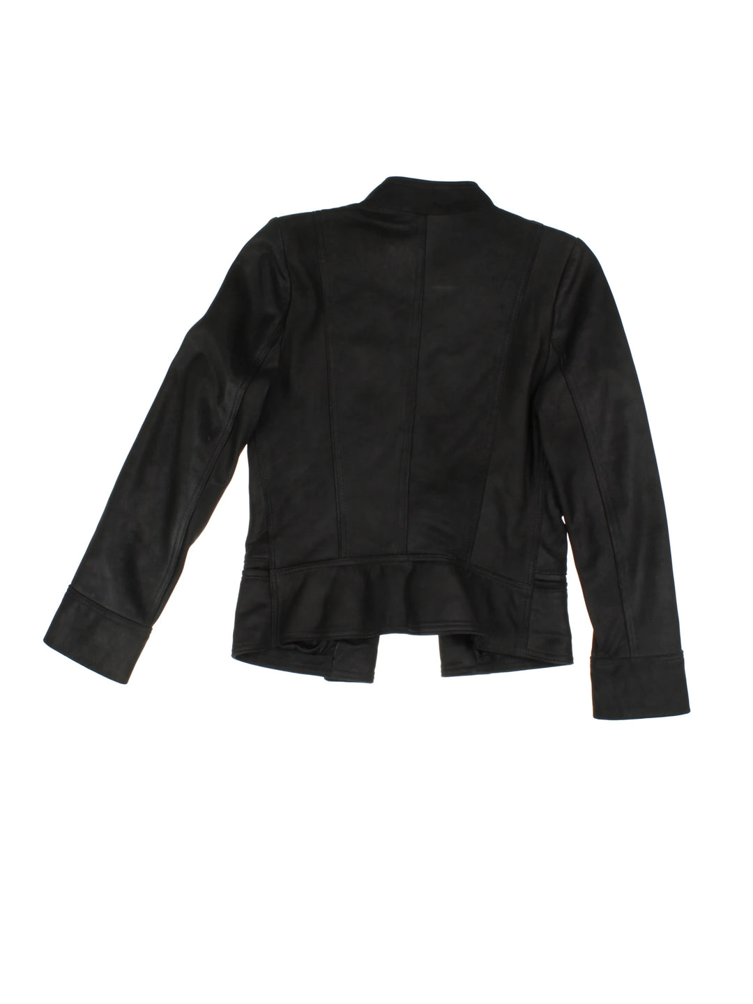 Vintage Military Style Leather Jacket (Size XXS)