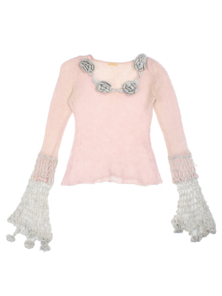 Y2K Fine Knit Top (Size XXS)