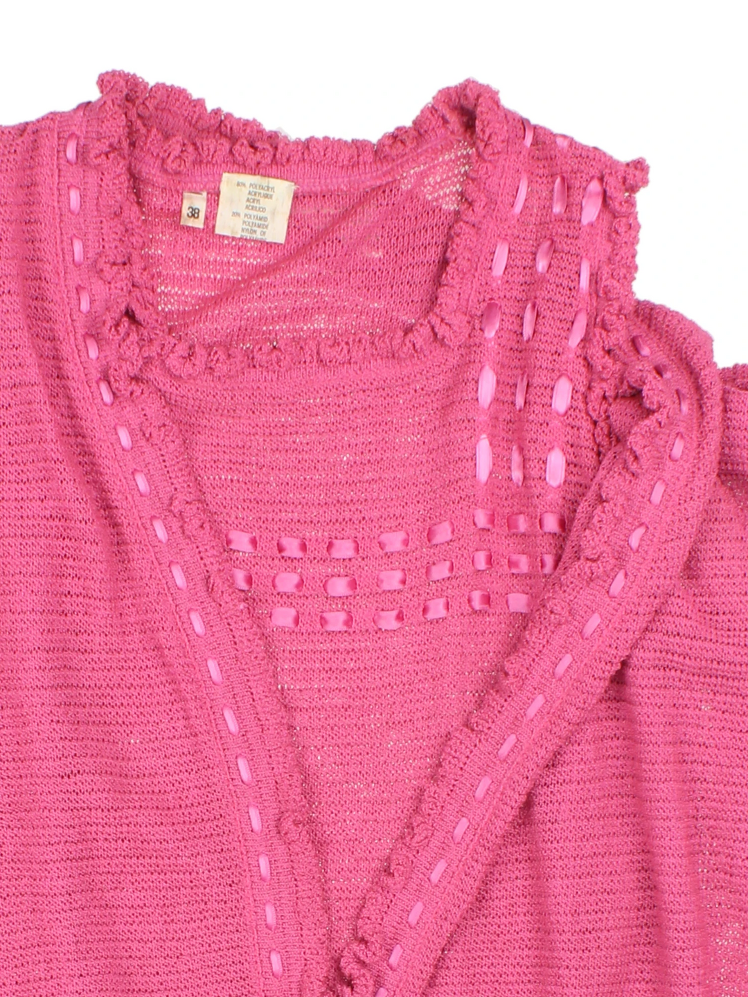 Vintage Two Piece Cardigan/Vest (Size L)