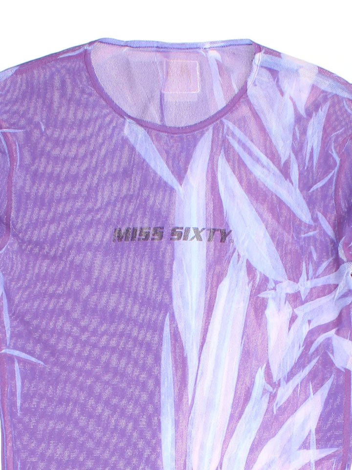 Y2K Mesh Miss Sixty Top (Size XXS)