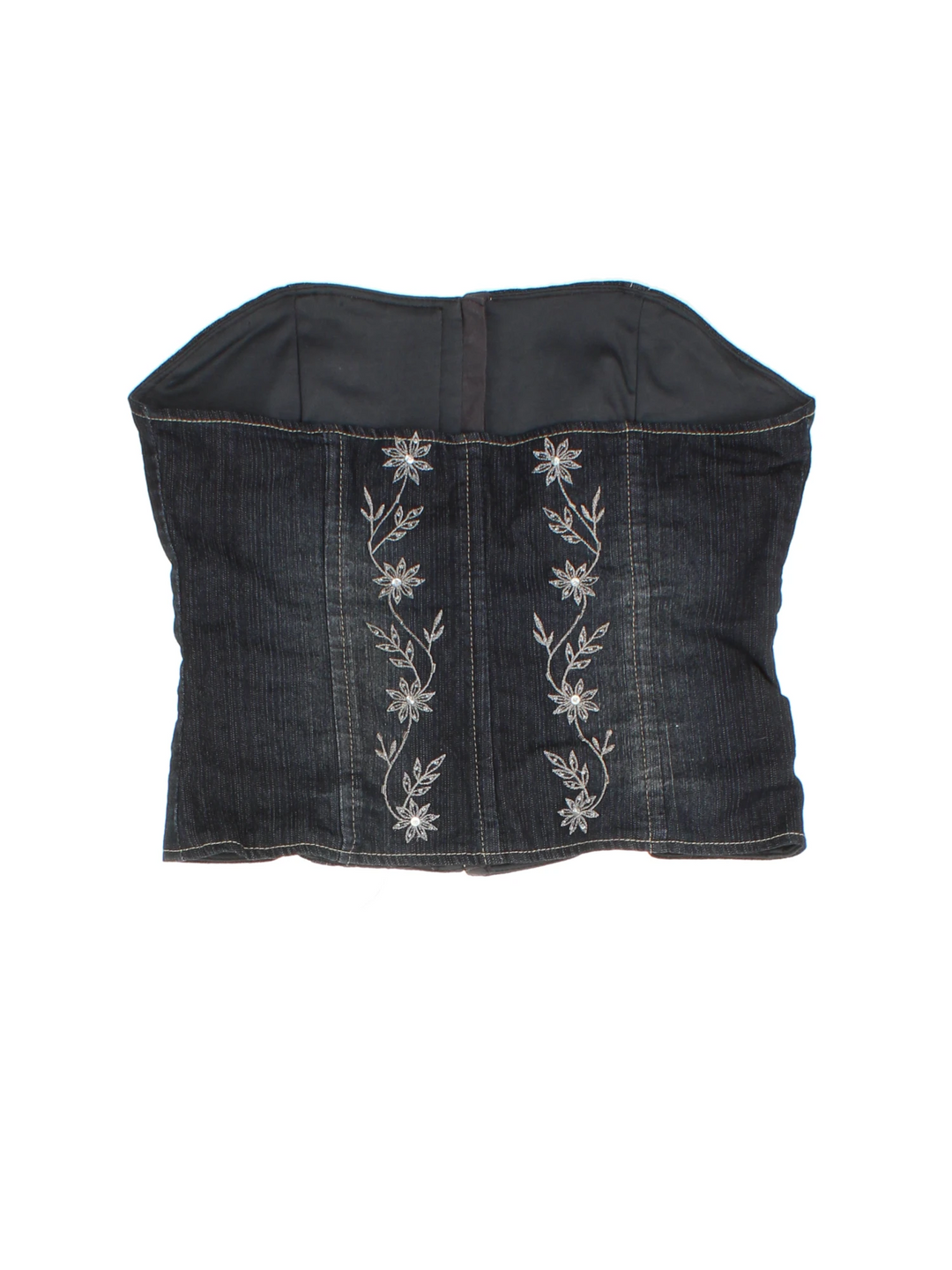 Y2K Embroidered Corset (Size XXS)