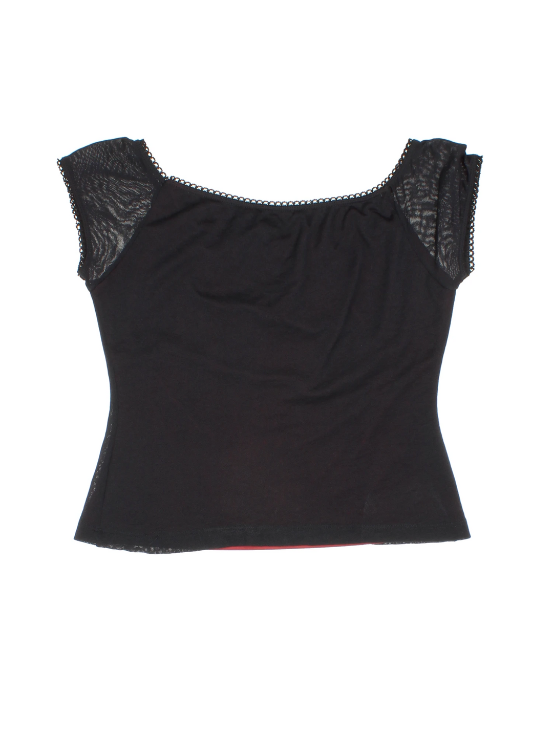Y2K Sheer Layered Top (Size XS)