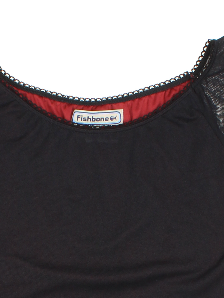 Y2K Sheer Layered Top (Size XS)