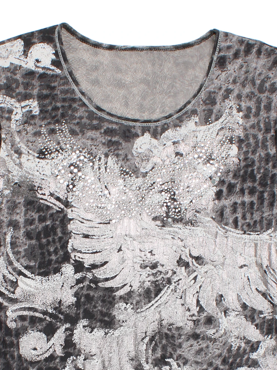 Y2K Embellished Long Sleeve Top (Size S)