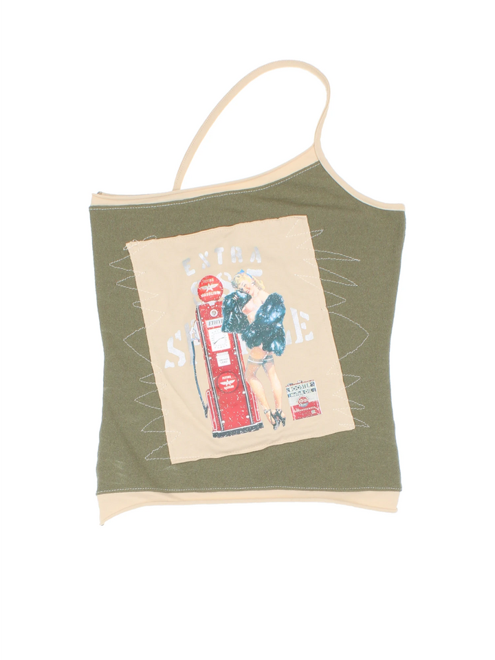 Y2K Asymmetric Strap Top (Size XXS)