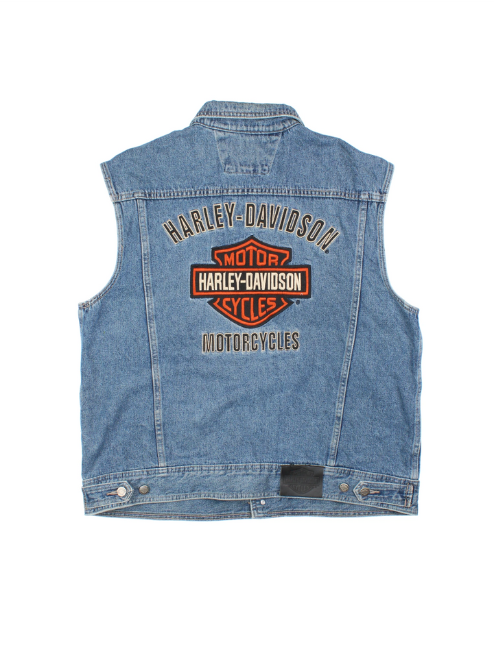 90's Harley-Davidson Denim Vest (Size XL)