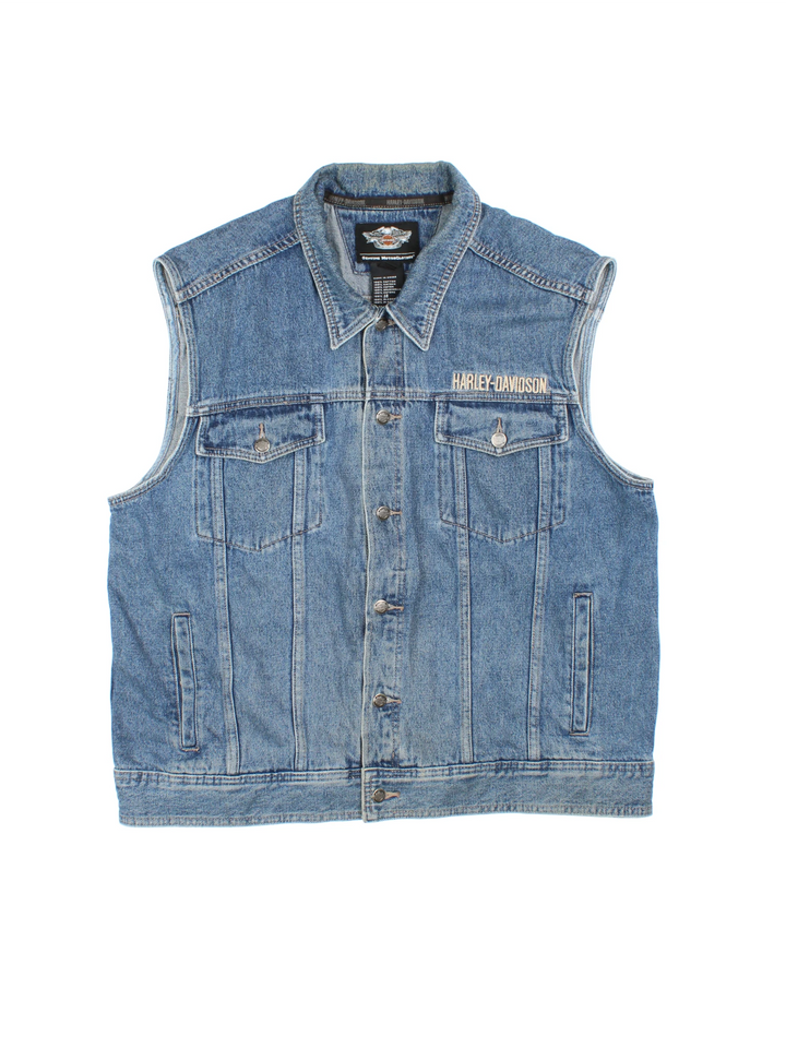 90's Harley-Davidson Denim Vest (Size XL)