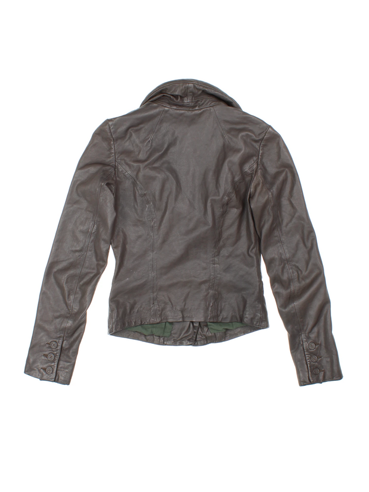 Y2K All Saints Leather Blazer (Size XXS)